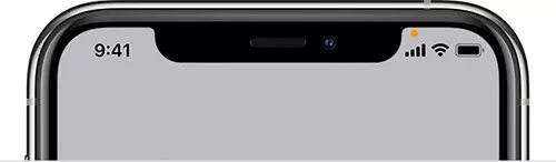ما هي النقطة البرتقالية في iOS 14