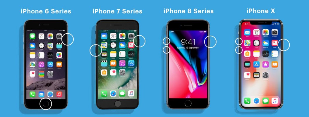 حاول إعادة تشغيل جهاز iphone الخاص بك بالقوة