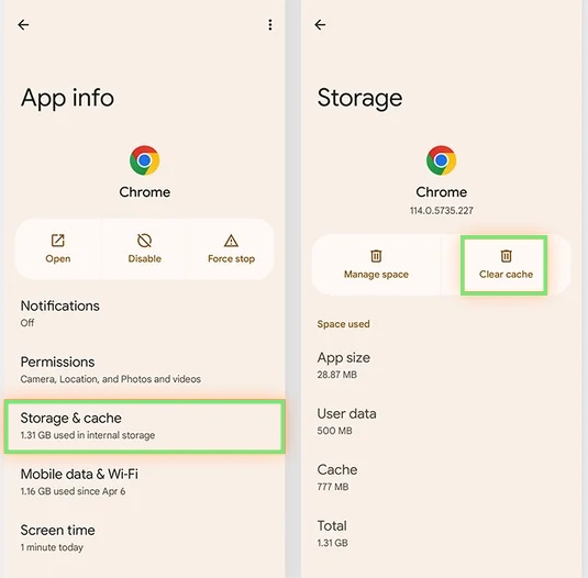 chrome clear your cache