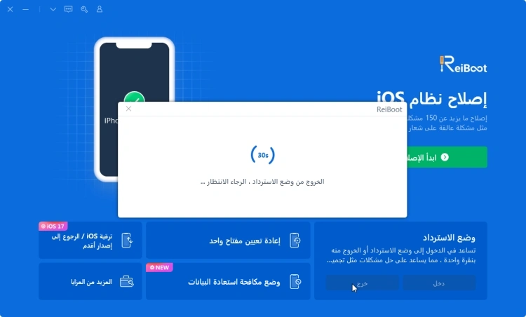 الخروج من وضع الاسترداد iPhone