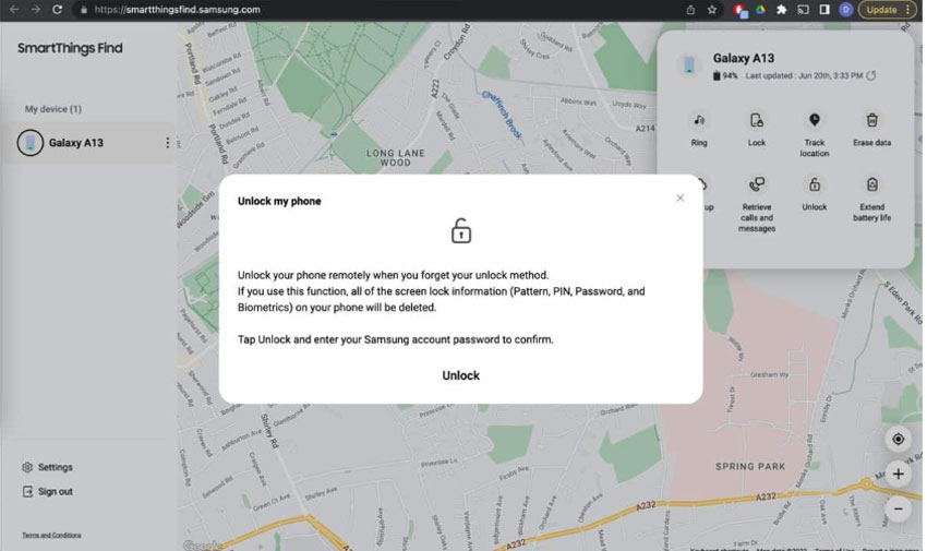 samsung galaxy s24 unlock with samsung find my mobile-unlock samsung s24 successfully